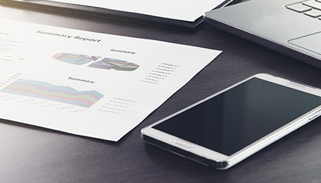 Demand Note rate history documents on desk